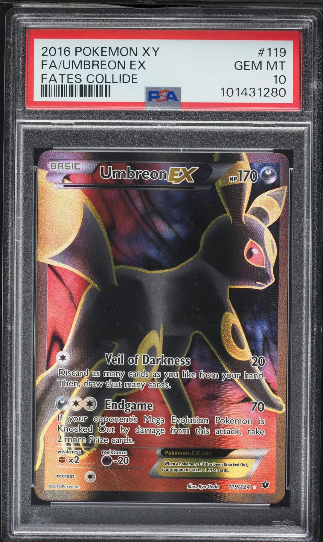 2016 Xy Fates Collide Fa/Umbreon Ex
