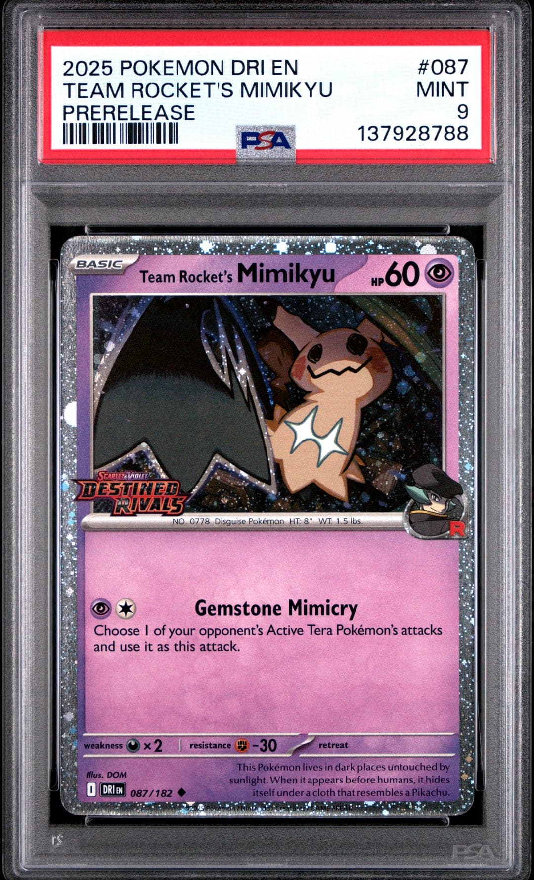 2025 Dri En-Destined Rivals Team Rocket's Mimikyu